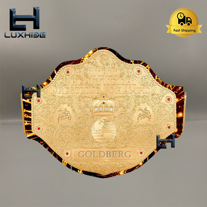 Goldberg Big Gold World Heavyweight Championship Belt Wrestling 4mm Diecast