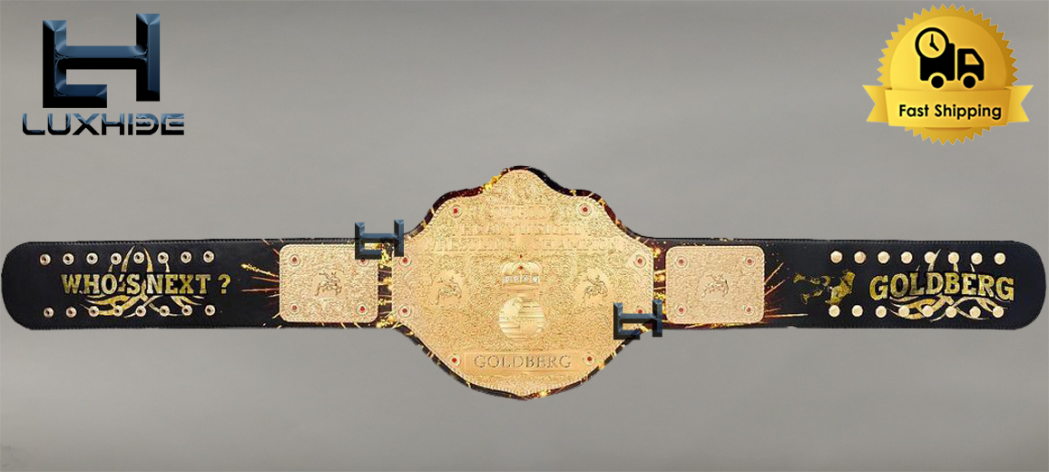 Goldberg Big Gold World Heavyweight Championship Belt Wrestling 4mm Diecast